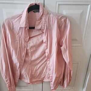 Ladies Pink Button Down Blouse size 4